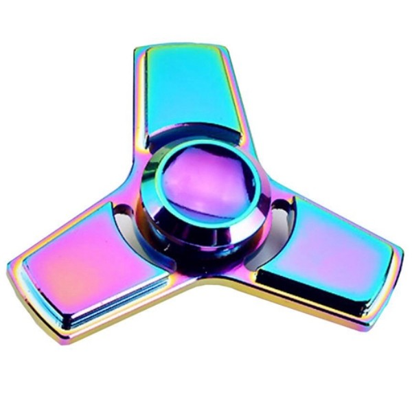 Jucarie Metalica Antistres Fidget Spinner Rainbow Multicolor 1
