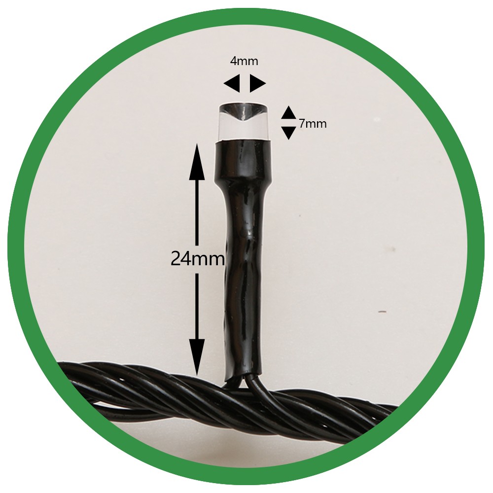 Instalatie de Craciun Flippy® Tip Liniara, Fir Negru, 24 m, 300 LED-uri, Interconectabila, Multicolor