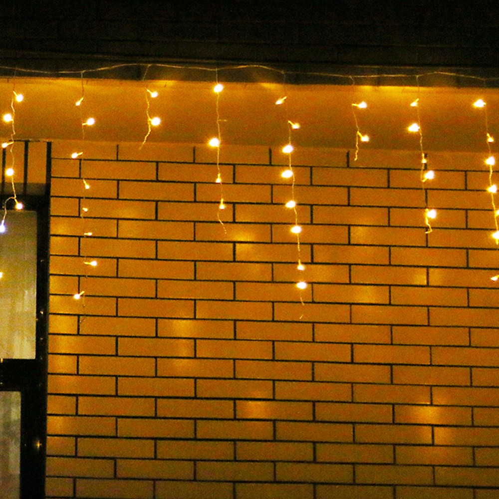 Instalatie de Craciun, Basic Flippy®, Tip Turturi / Franjuri cu Flash, 6 m, 180 LED-uri, Interconectabila, Alb Cald