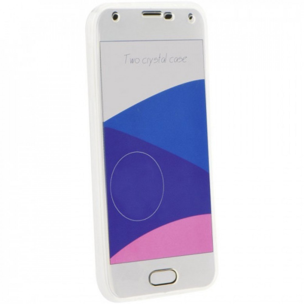 Husa de protectie Flippy® pentru Apple iPhone 7 Plus Full Tpu 360 V2 Transparent cu margini albe