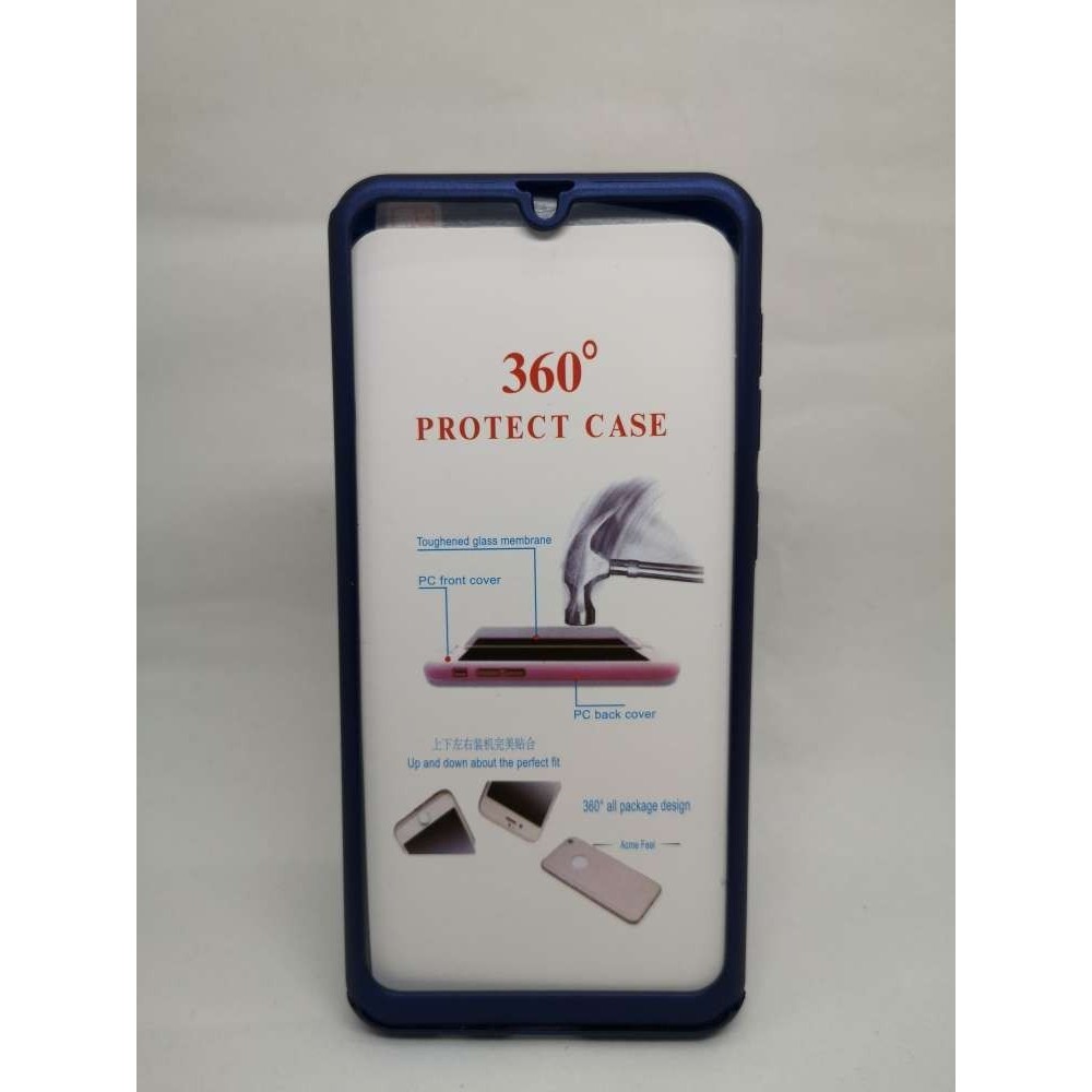 Husa Samsung Galaxy A50 Flippy® Full Cover 360, Albastru + Folie de protectie