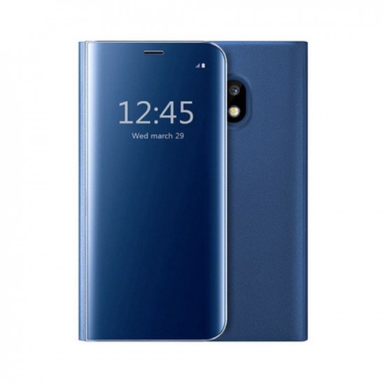 Husa Samsung Galaxy A20e, Flip Cover Oglinda, Albastru