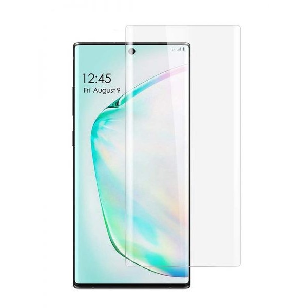 Folie Sticla Securizata Flippy, 9H, Transparenta HD, pentru Curbata Samsung Galaxy Note 10, Transparent