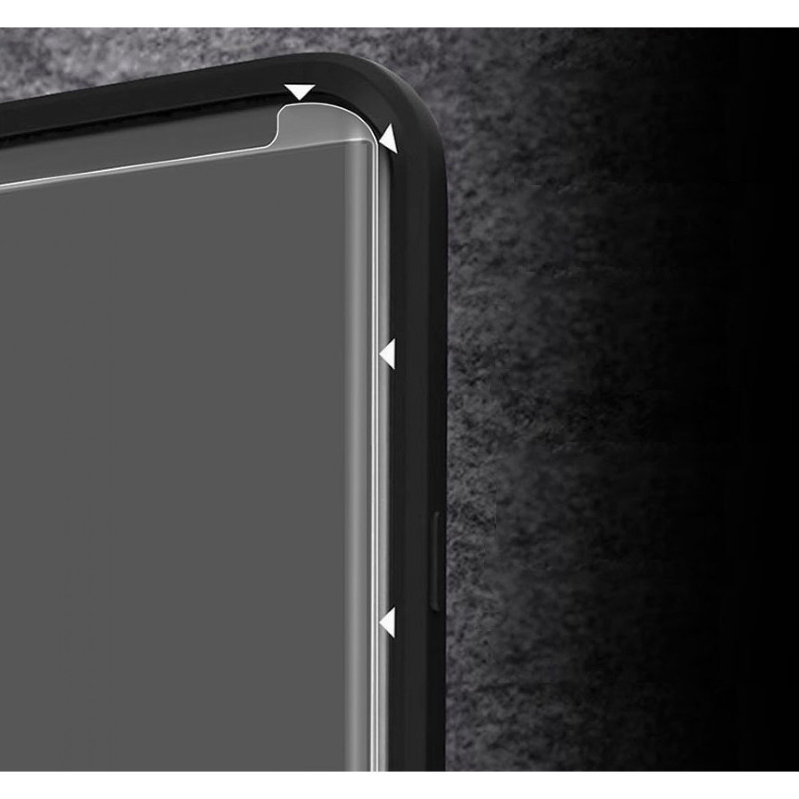 Folie Sticla Securizata Curbata Flippy pentru Samsung Galaxy S9, Transparenta HD, Lipici pe margini, Contur Negru