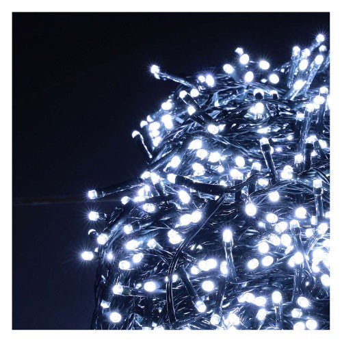 Sectiune Instalatie de Craciun, Flippy®, Tip Turturi, 5 m, 143 LED-uri, cu Flash, Fir Alb, Lumina Alb Rece, IP44, Interconectabila