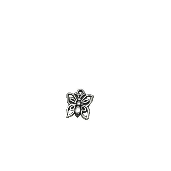 Pandantiv Metal Fluture Mic Model A-7 10mm x 15mm