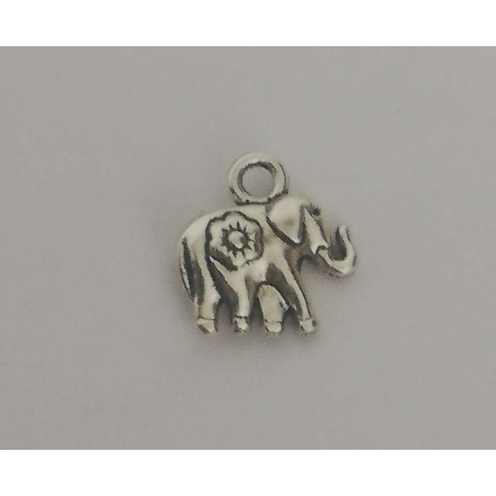 Pandantiv Metal Elefant cu Floare