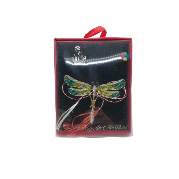 Martisor Brosa VINTAGE V2 Libelula  8cm x 10cm