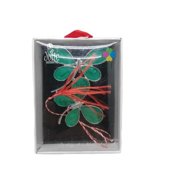 Brosa Multicolora V9 Libelule verzi 6cm x 8cm