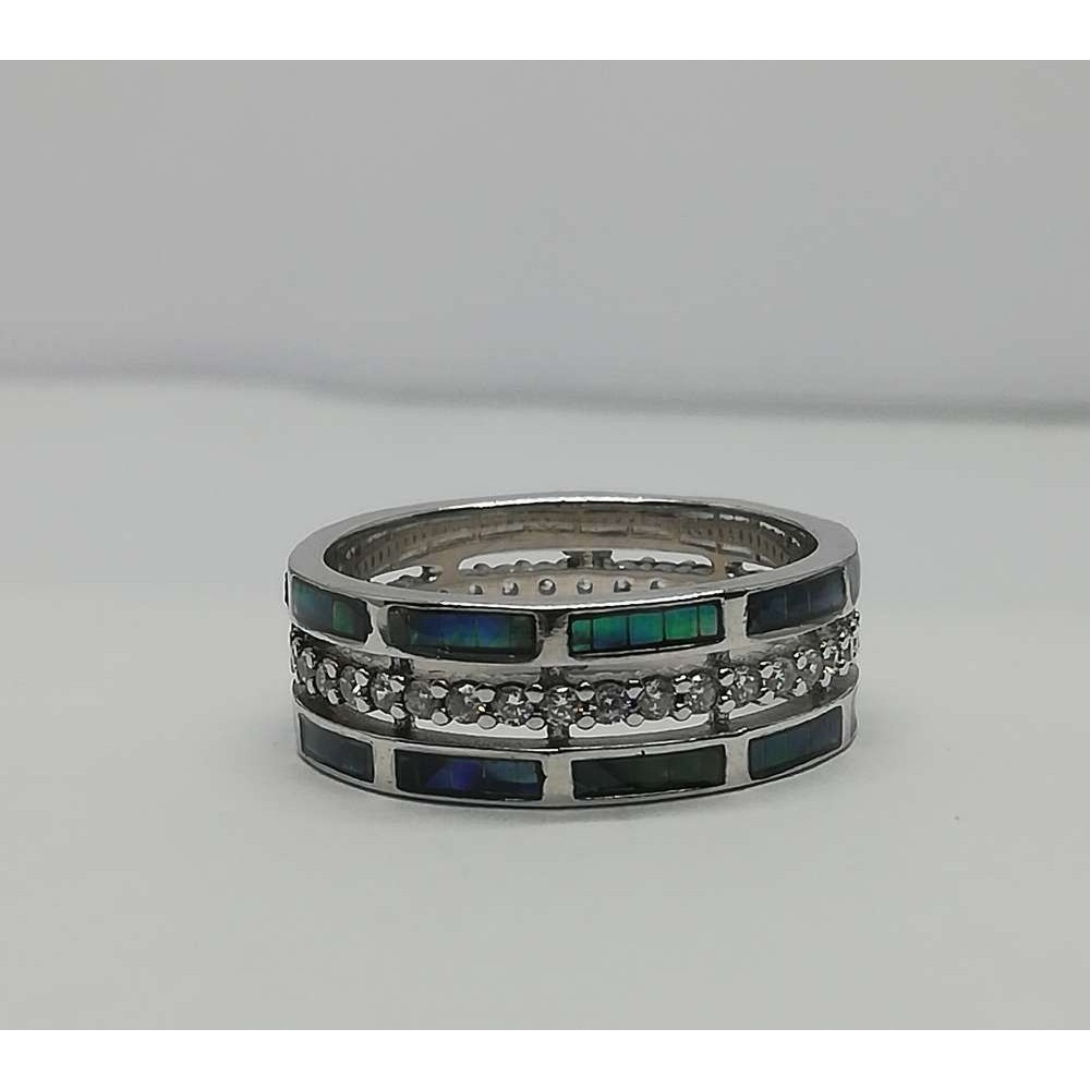 Inel Argint 925 cu Opal Verde si Zirconii M53