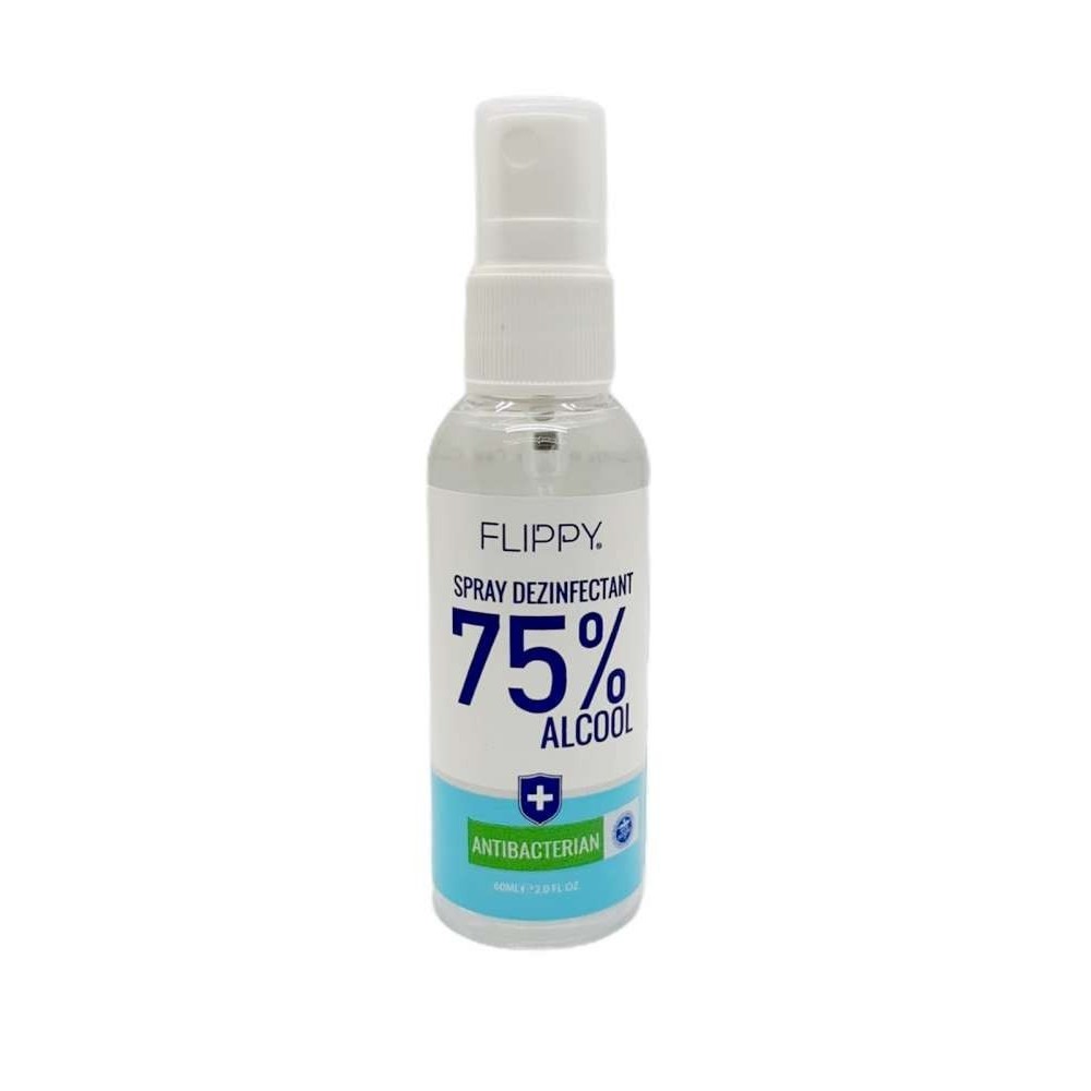 Spray Dezinfectant Instant cu 75 % alcool Flippy, 60 ml