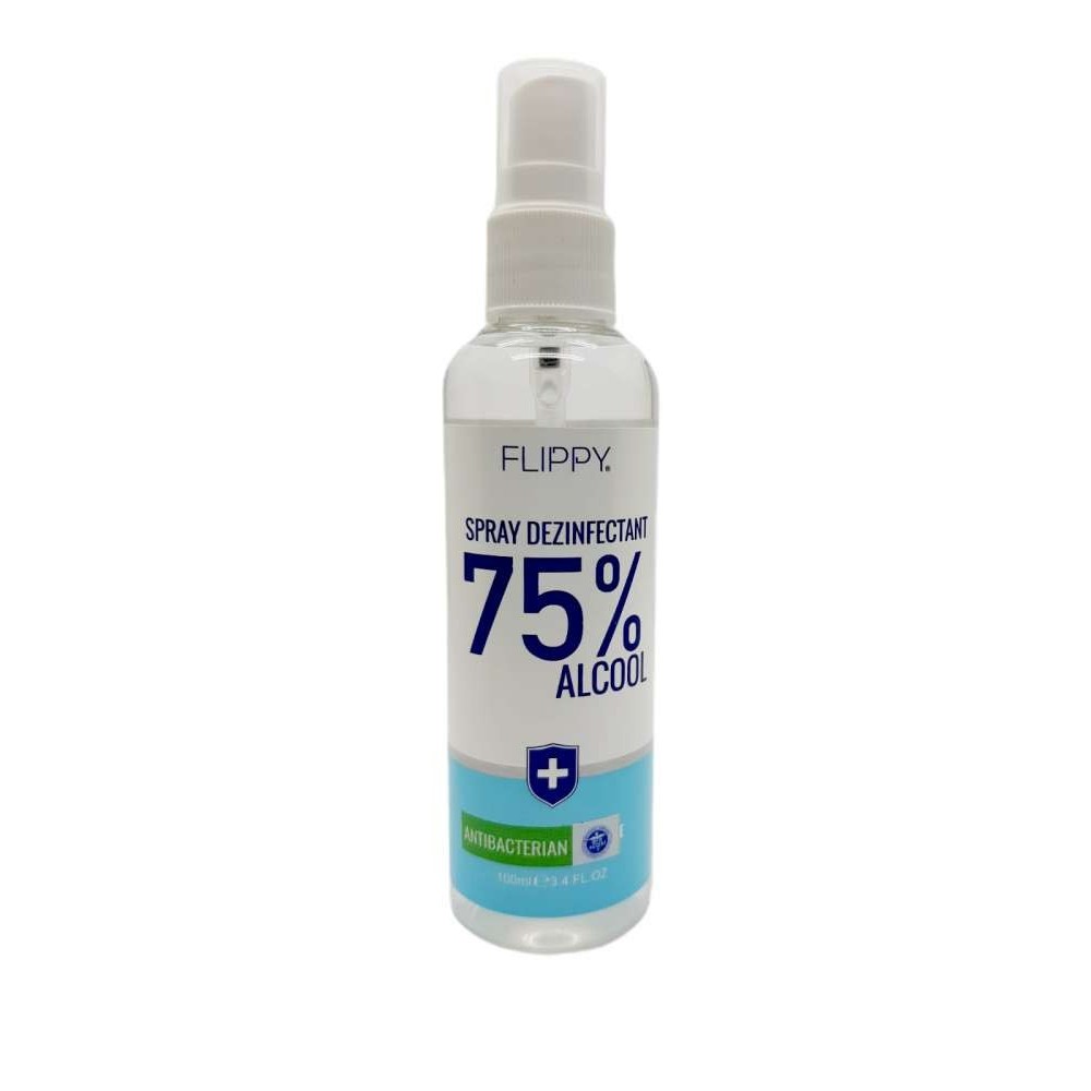 Spray Dezinfectant Instant cu 75 % alcool Flippy, 100 ml
