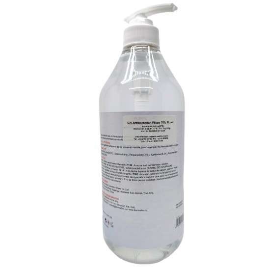 Gel dezinfectant pentru maini cu 70 % alcool Flippy cu efect antibacterian si virucid, 980 ml