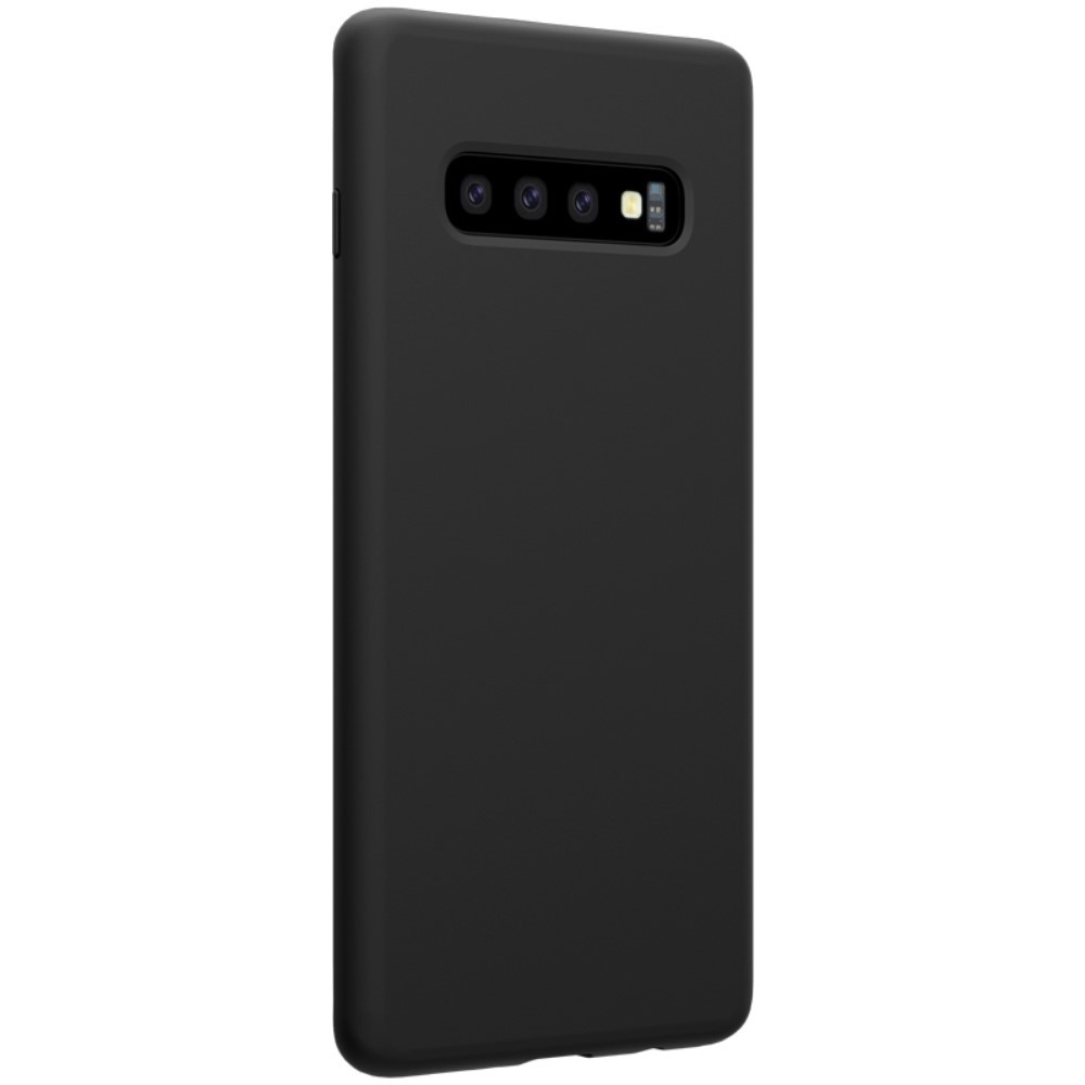 Husa protectie compatibila cu Samsung S10 Plus Liquid Silicone Case Negru