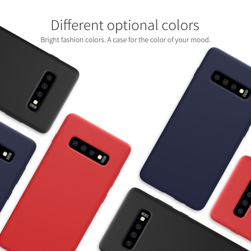 Husa protectie compatibila cu Samsung S10 Plus Liquid Silicone Case Negru