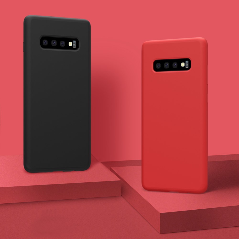 Husa protectie compatibila cu Samsung S10 Plus Liquid Silicone Case Negru