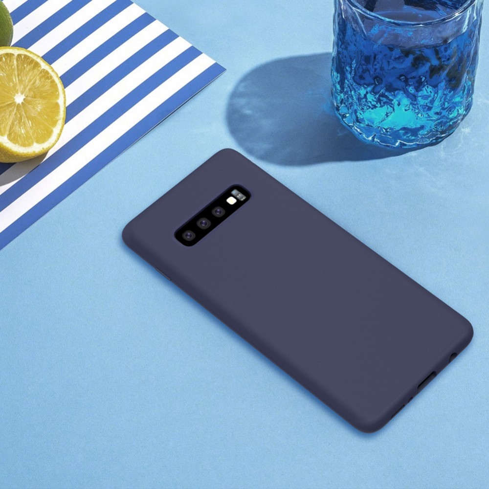 Husa protectie compatibila cu Samsung S10 Plus Liquid Silicone Case Negru