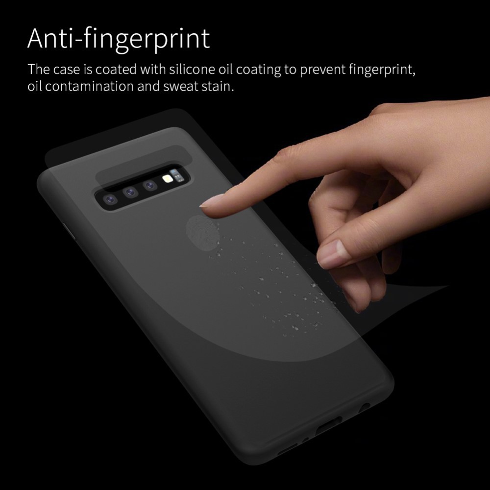 Husa protectie compatibila cu Samsung S10 Plus Liquid Silicone Case Negru