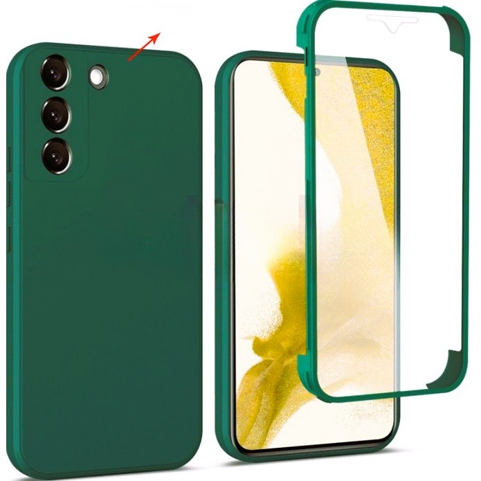 Husa de Protectie, Flippy, pentru Samsung Galaxy A51, cu Acoperire Completa 360, Folie de Protectie, Plastic, Auriu