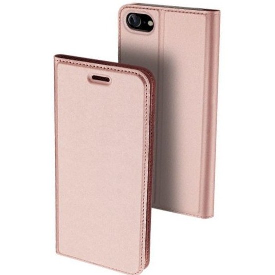 Husa de Protectie Tip Carte, Flippy, pentru Apple iPhone 7/8/SE 2020, Capac Oglinda, din Piele Ecologica si PC, Auriu