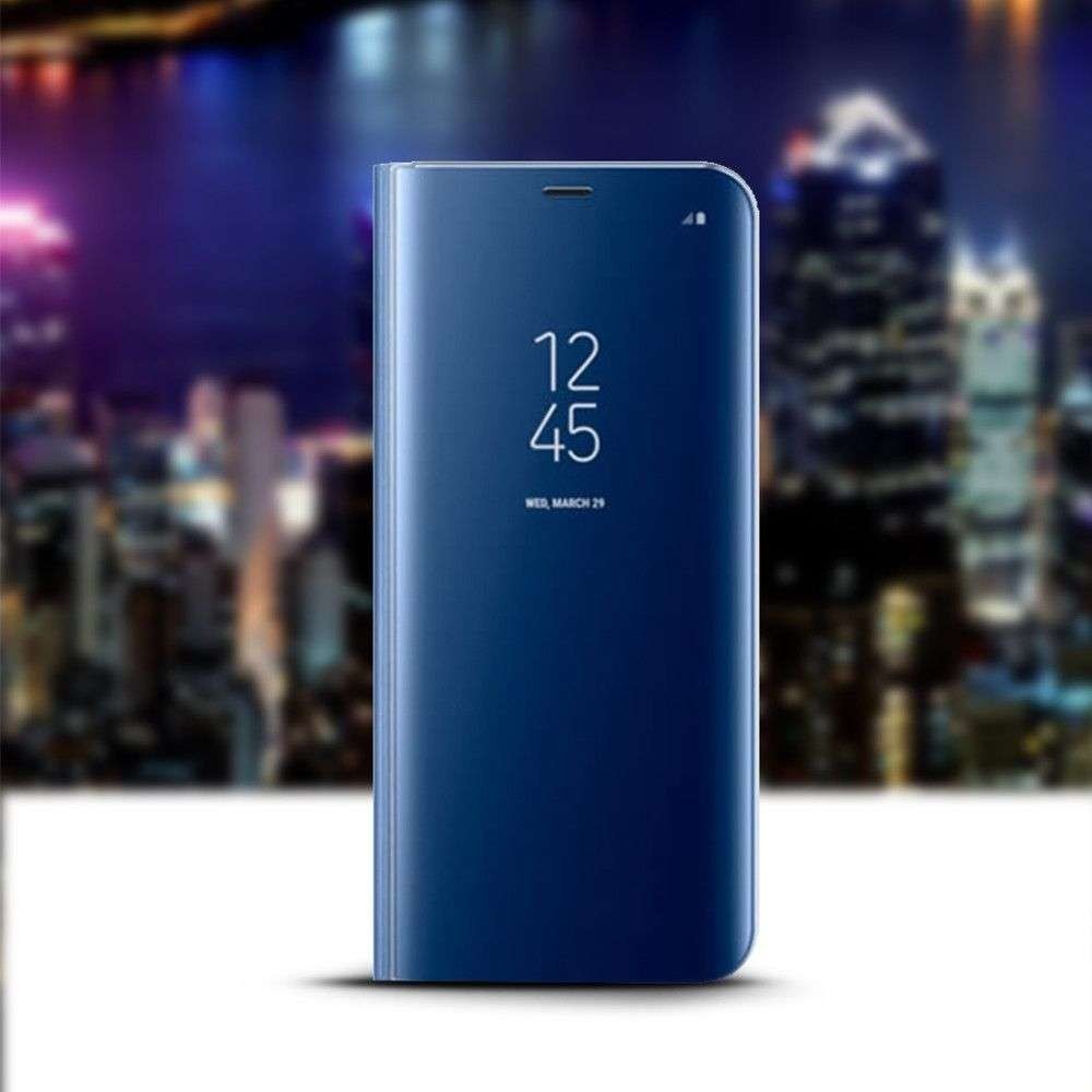 Husa Samsung S10 Plus Flip Cover Oglinda Albastru