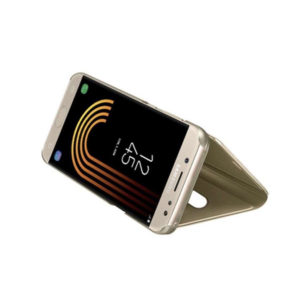 Husa Samsung Galaxy A20e, Flip Cover Oglinda, Auriu