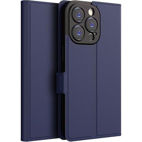 Husa de Protectie Tip Carte, Flippy, pentru Apple iPhone 11 Pro Max, Flip Cover Oglinda, din Piele Ecologica si PC, Albastru