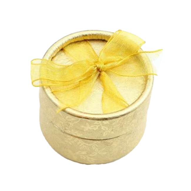 Cutiuta pentru Cadou, Flippy, Cutiuta Eleganta pentru Cercei, Cutiuta pentru Inel, Rotunda Aurie cu Diametru 5cm