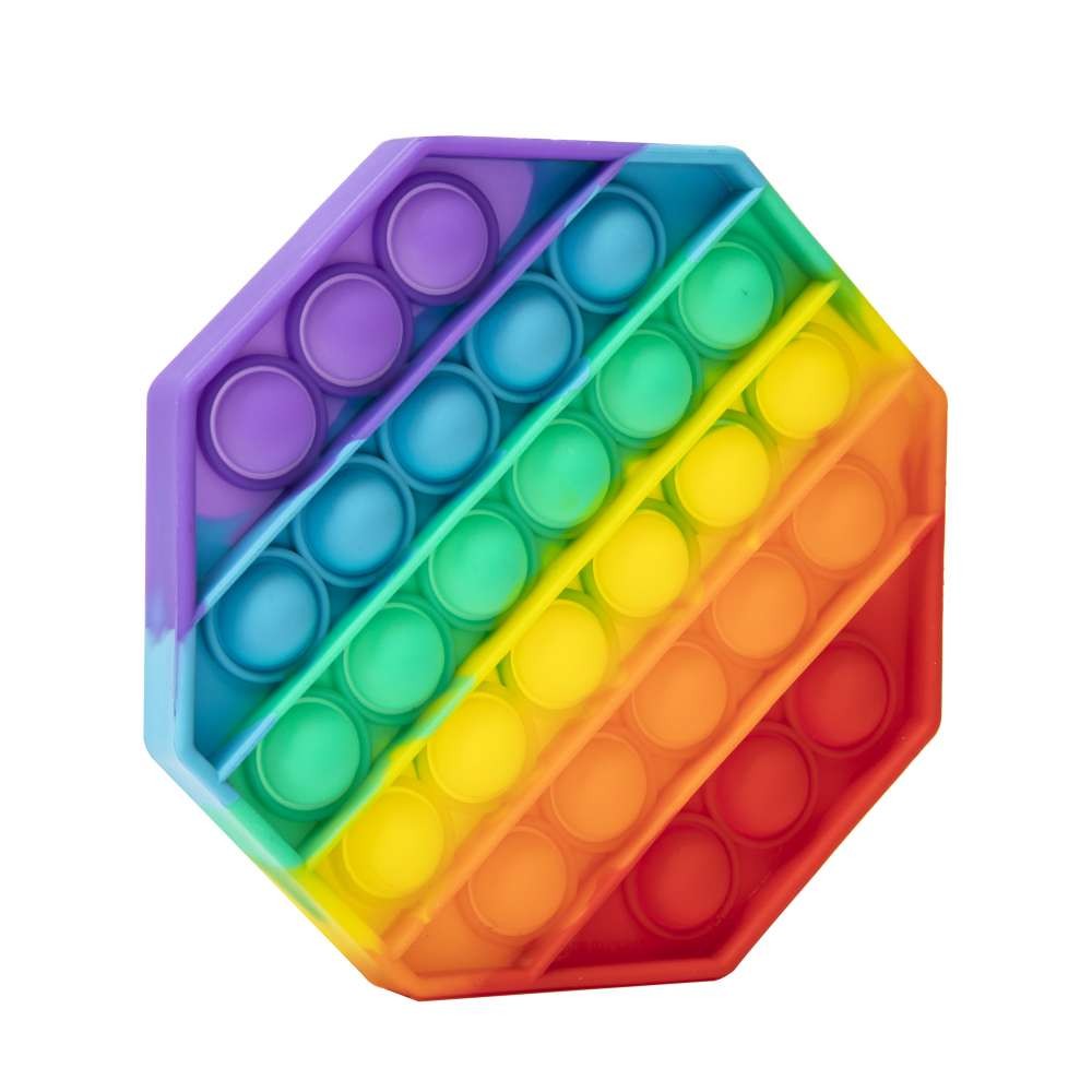 Jucarie Pop it Now & Flip it, Push Bubble Hexagon Multicolor