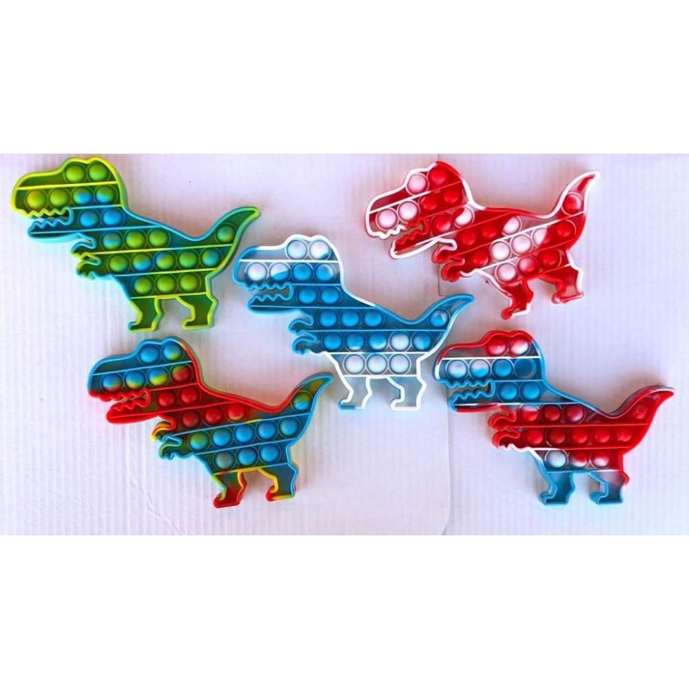 Jucarie Pop it Now & Flip it, Push Bubble Dinozaur Multicolor