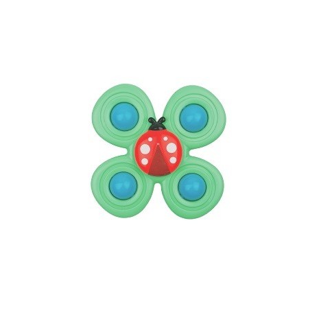 Jucarie Spinner pentru copii cu 4 laturi, Spinimals Buburuza, Verde