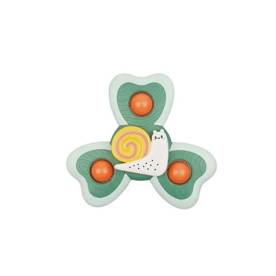 Jucarie Spinner pentru copii cu 3 laturi, Spinimals Premium Melc, Verde