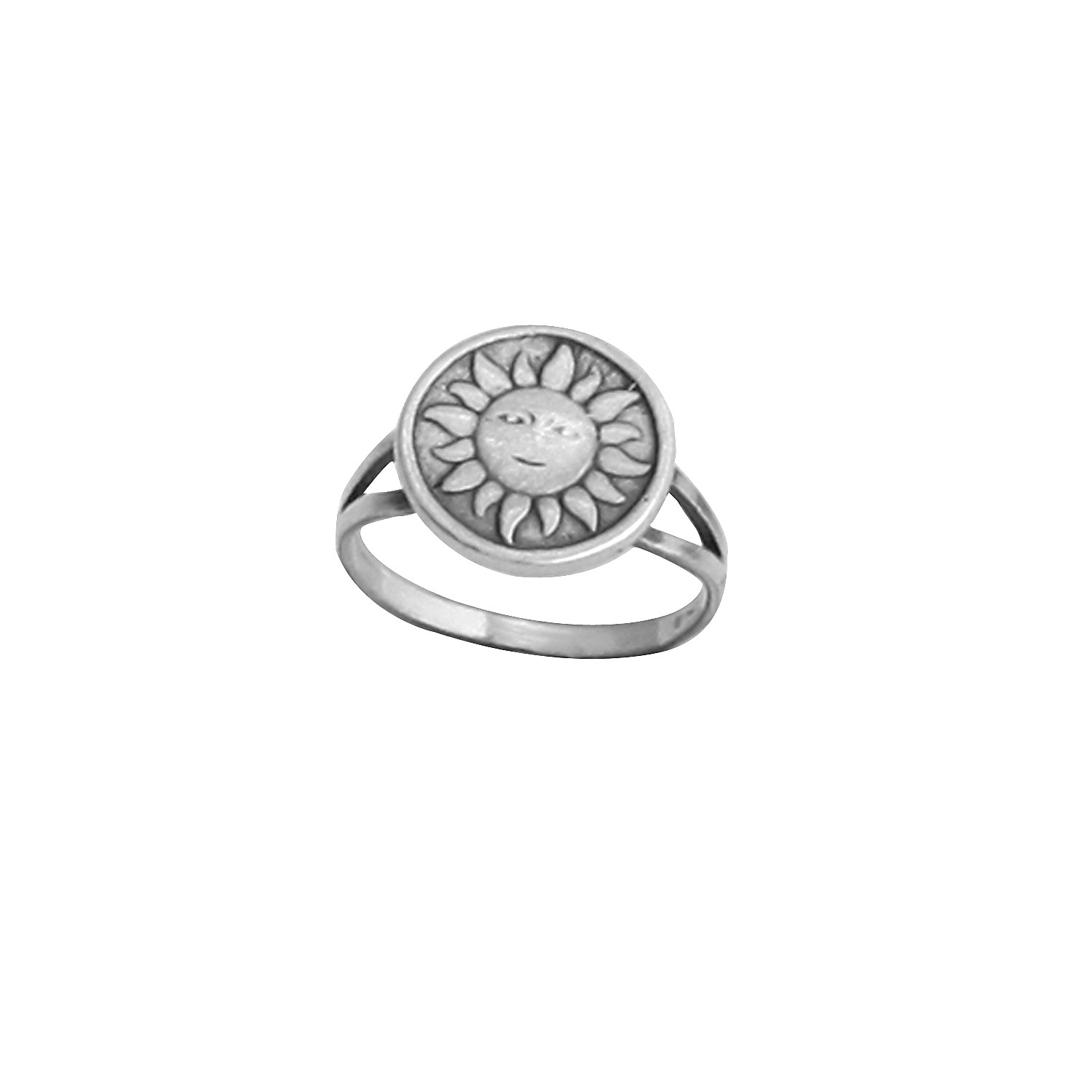 Inel patinat din Argint 925, Happy Sunshine, marimea 51