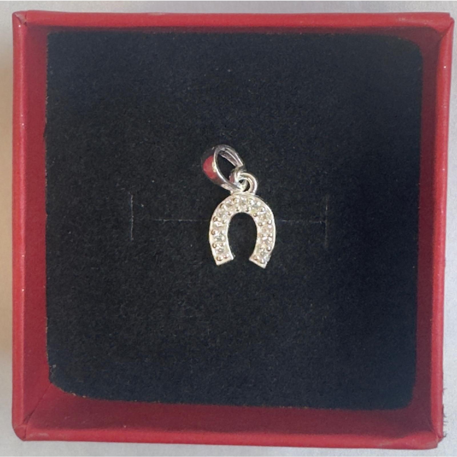 Pandantiv din Argint 925 Potcoava cu Pietre, 0.66 g