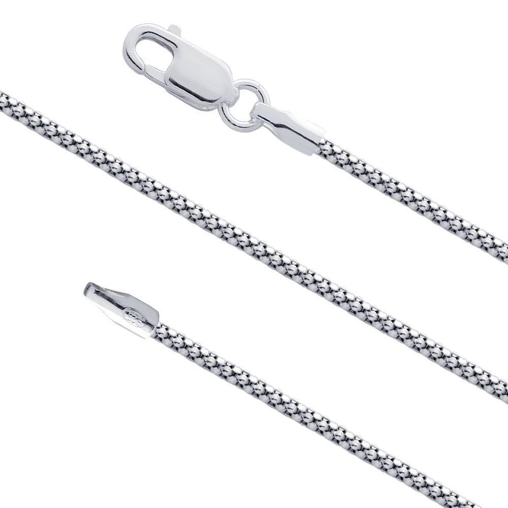 Lantisor din Argint 925, model sarpe rodiat tubular, 49- 58 cm