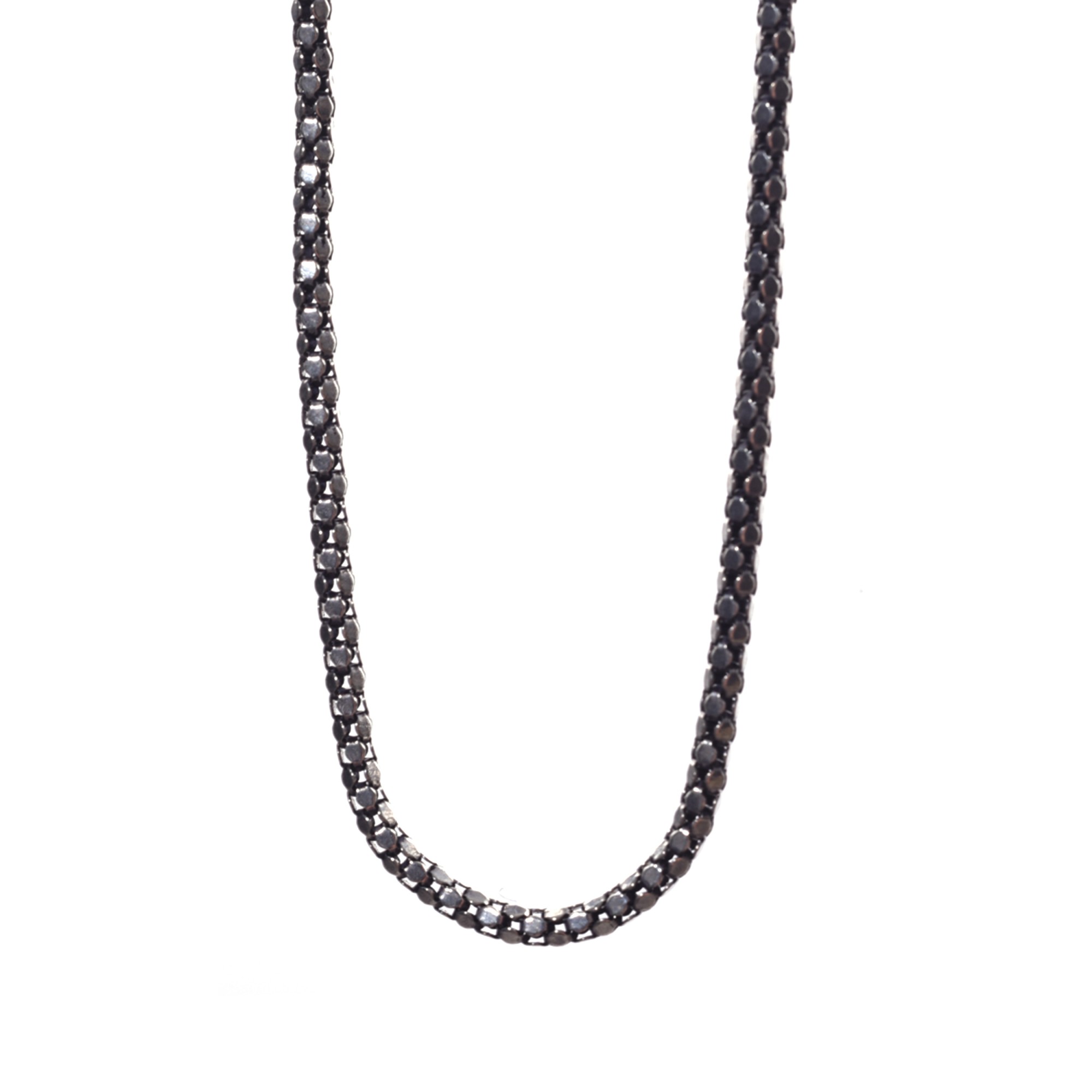 Lantisor din Argint 925, model sarpe rodiat tubular, 49- 58 cm