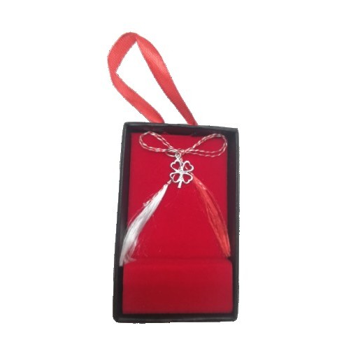 Martisor Argint 925 Trifoi Contur 5cm x 8cm