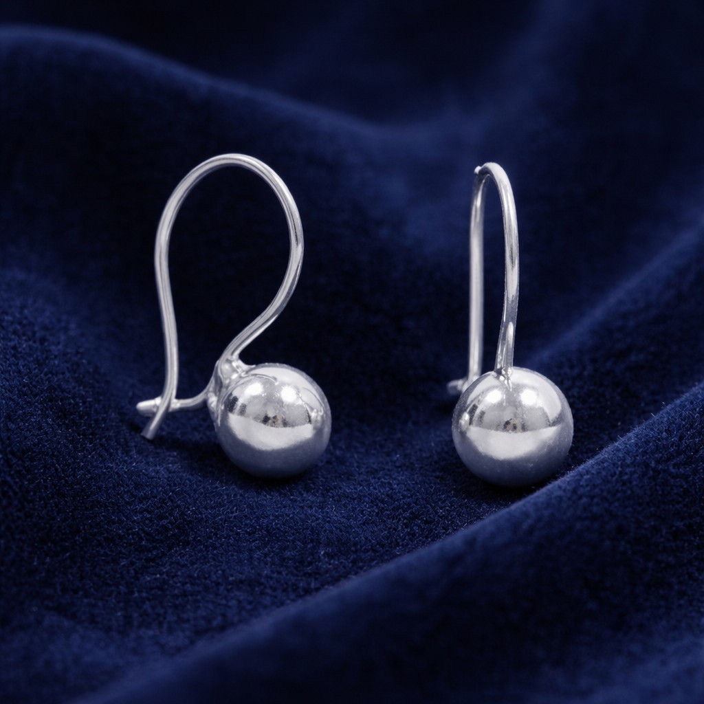 Cercei Din Argint 925, Jolie Silver, Model Tortiță Cu Bilă, 1.65 g