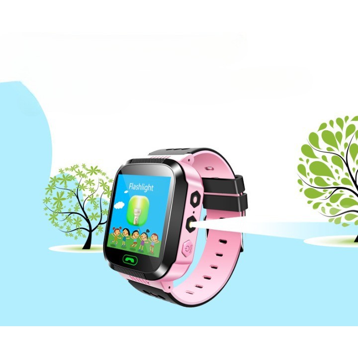 Ceas Smartwatch Pentru Copii Q528 cu Functie Telefon, Localizare GPS, Istoric traseu, Apel de Monitorizare, Camera, Roz