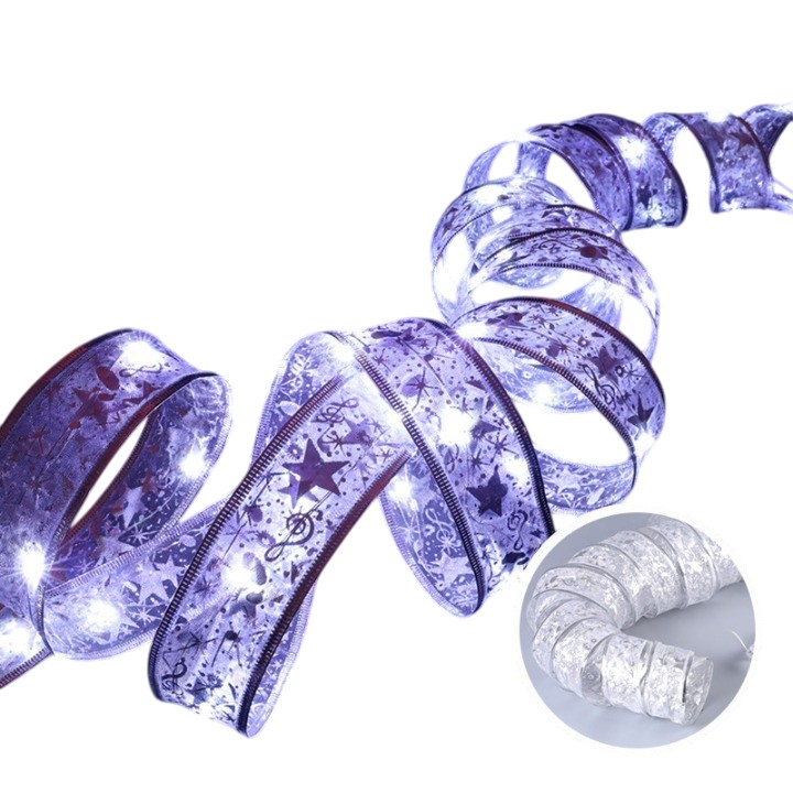 Panglică LED de Crăciun Flippy Aurie, lungime 5 m , 50 LED-uri, Baterii, Alb Rece