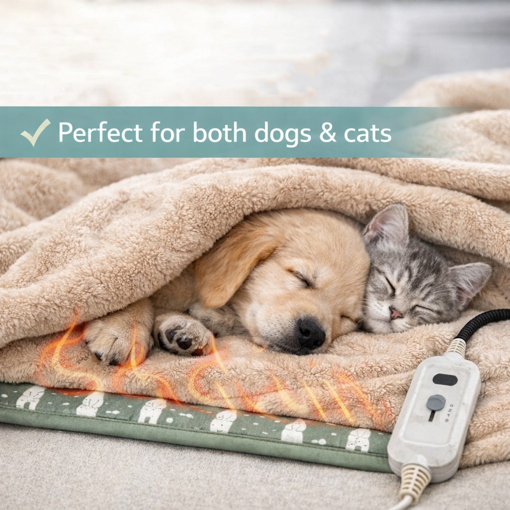 Patura electrica pentru animale de companie, Flippy, perna pentru caini, 45 x 45 cm, 28 W, 3 trepte de reglaj, perna pentru pisici, Anti-Alunecare, Gri
