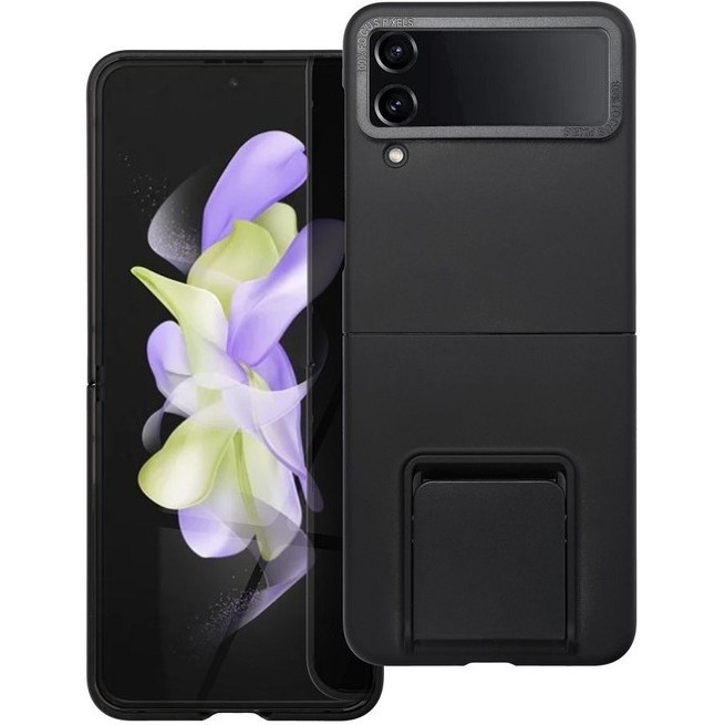 Husa de Protectie, Flippy, pentru Samsung Galaxy Z Flip 4 5G, din PC, cu Pliere Tridimensionala, Multifunctionala, Negru