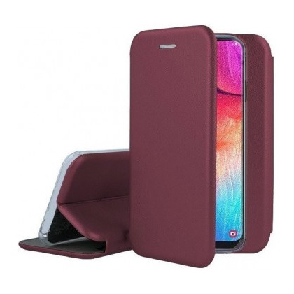Husa de Protectie, Flippy, pentru Samsung Galaxy A32 4G, Tip Carte Magnetica, din Piele Ecologica, Bordo