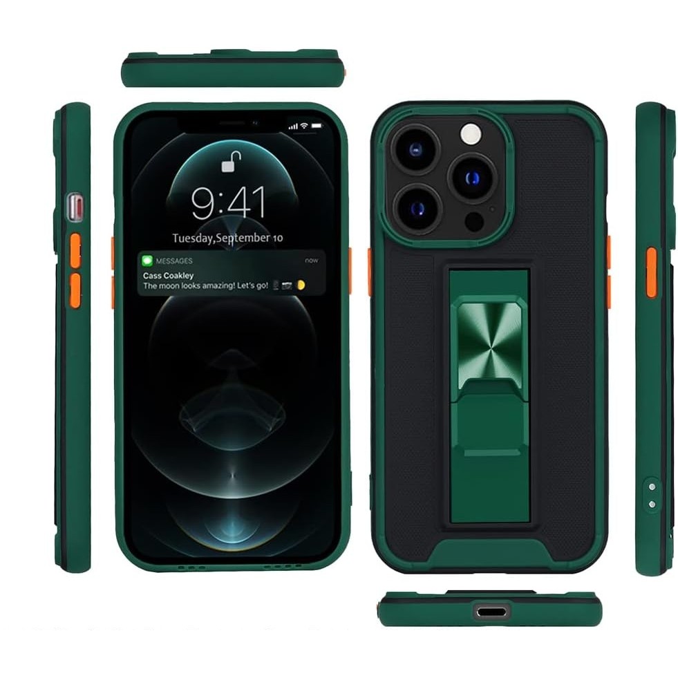 Husa Telefon, Flippy, Compatibila Apple iPhone 13 Mini, Carcasa Defender Sergeant Brave,  Magnetic, cu Suport, Verde Inchis Husa Telefon, Flippy, Compatibila Apple iPhone 13 Mini, Carcasa Defender Sergeant Brave,  Magnetic, cu Suport, Verde Inchis