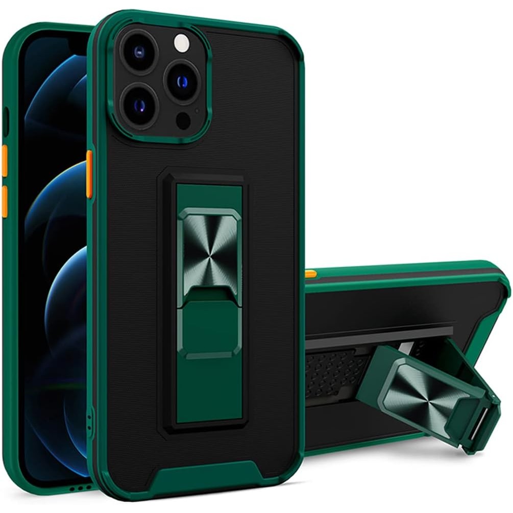 Husa Telefon, Flippy, Compatibila Apple iPhone 13 Mini, Carcasa Defender Sergeant Brave,  Magnetic, cu Suport, Verde Inchis Husa Telefon, Flippy, Compatibila Apple iPhone 13 Mini, Carcasa Defender Sergeant Brave,  Magnetic, cu Suport, Verde Inchis