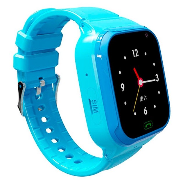 Ceas SmartWatch Pentru Copii, Flippy, Motto LT36, Localizare GPS, Buton SOS, Apel video, Mesaje vocale si text, Camera foto, 230 x 40 x 15.5 mm Albastru