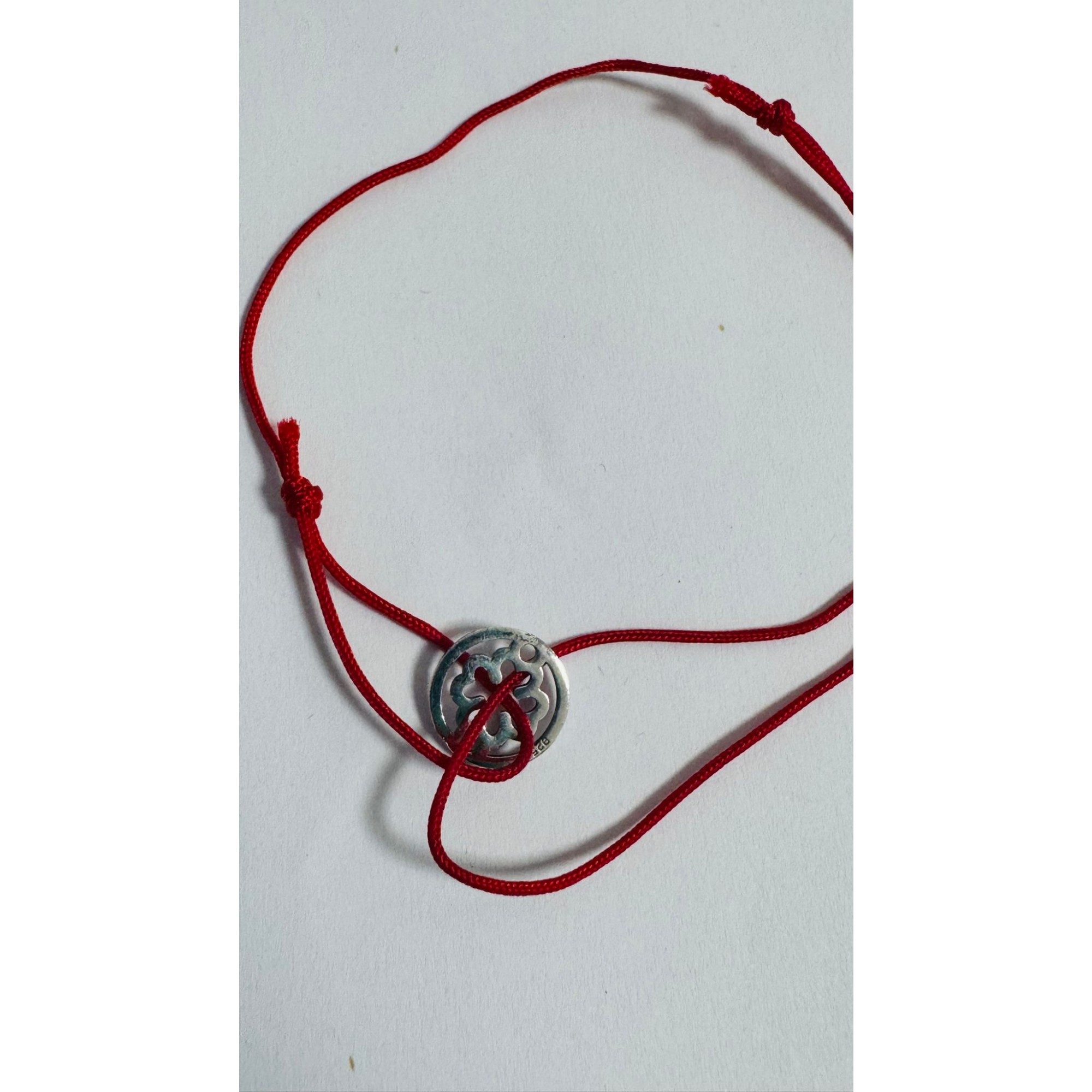 Bratara Snur Reglabil, Argint 925, Trifoi in Cerc, Jolie Silver