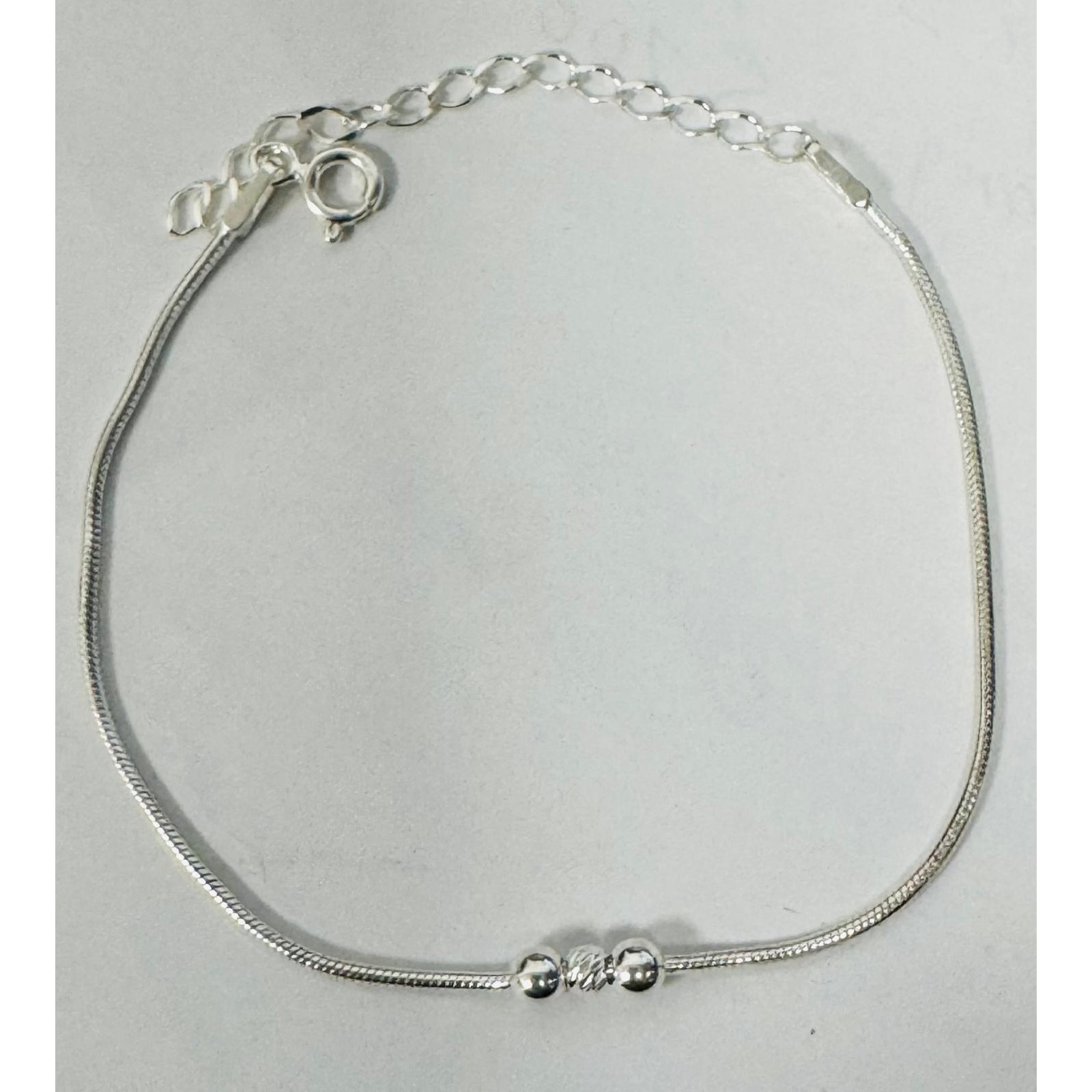 Bratara din Argint 925 tip Sarpe cu 3 Bile, Reglabila, Jolie Silver, 2.17 g