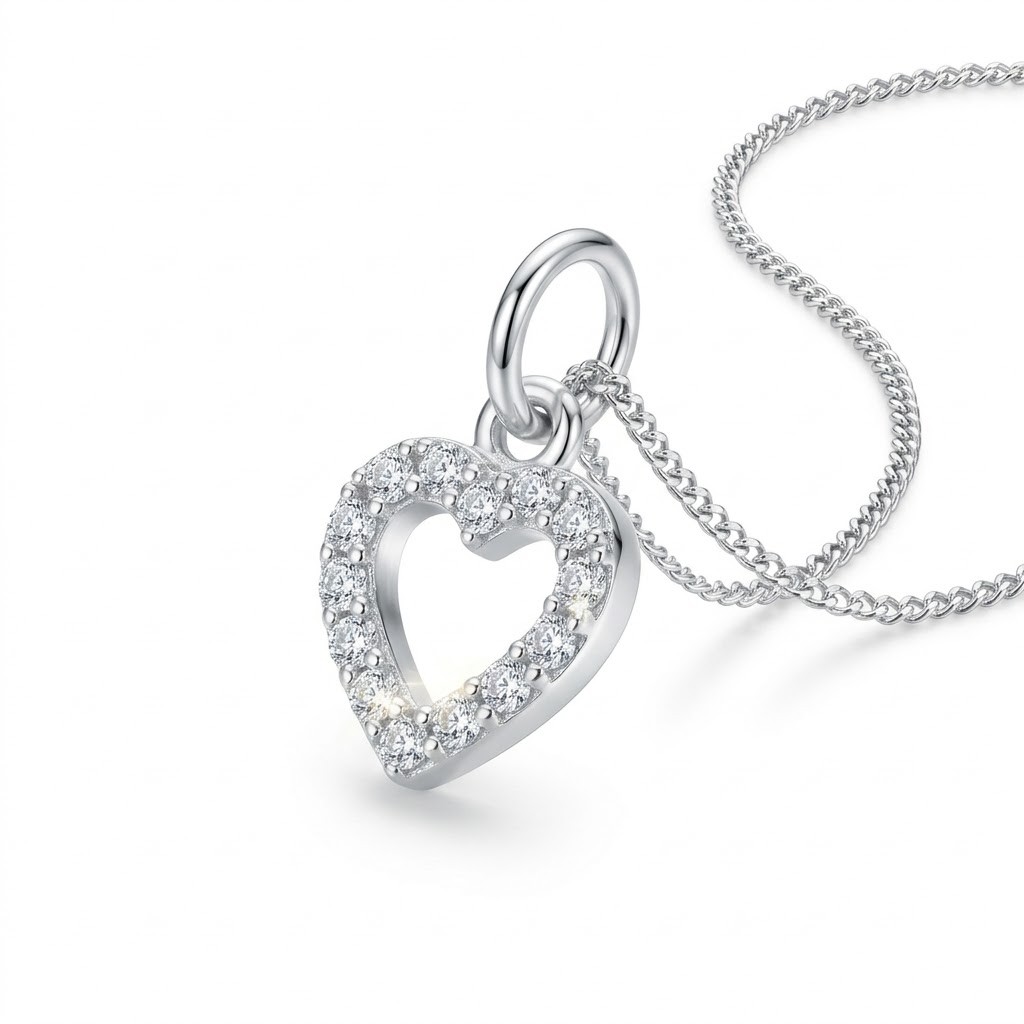 Pandantiv din Argint 925, Jolie Silver, Inimioara Zirconii, 0.6 g