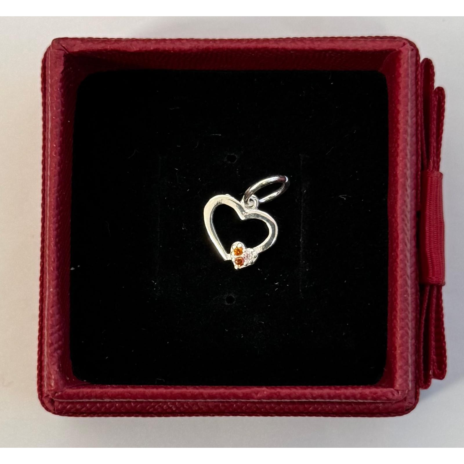 Pandantiv din Argint 925, Inima Contur Minizirconii, 0.52 g, Jolie Silver